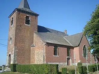 Église de Mont-Sainte-Geneviève avant l'incendie.