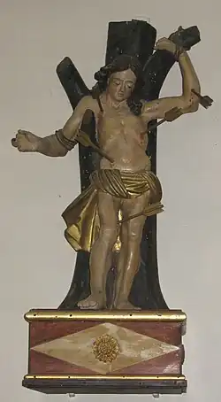 Statue de saint Sébastien, martyr du IIIe&nbsp;siècle.