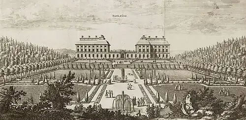 Jardins d'Ekolsund dans les années 1690