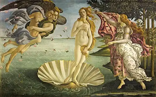 Botticelli, La Naissance de Vénus, 1485.