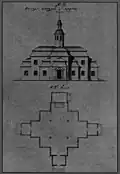 Église Élisabeth de Hamina, (1748–51), détruite en 1821.