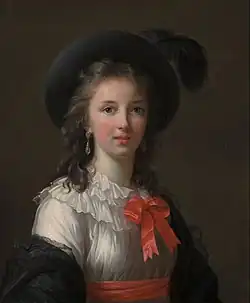 Élisabeth Louise Vigée Le Brun, détail de l'autoportrait de 1781