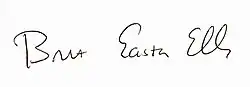 Signature de Bret Easton Ellis