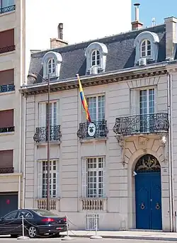 Résidence de l'ambassadeur de Colombie à Paris, au no&nbsp;29.