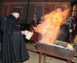 Embrasement de la bûche du cacho fio