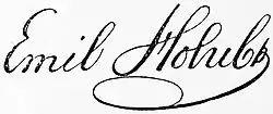signature d'Emil Holub