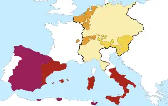 Saint-Empire romain germanique de l'empereur Charles Quint au XVIe&nbsp;siècle