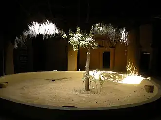 Une case à impluvium,Enampor, Basse-Casamance, Sénégal.