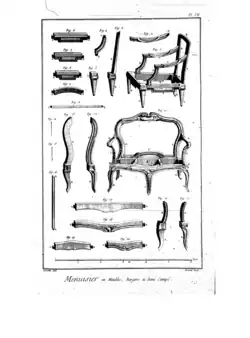 Menuisier - Bergère et demi-canapé