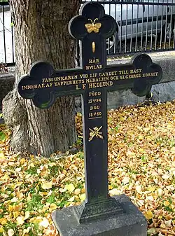 Tombe de Lars Fredrik Hedlund.