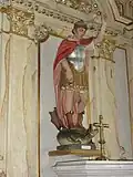 La statue de Saint Georges dans l'église Saint-Georges.
