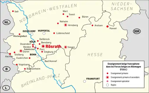 Établissements d'enseignement belges francophones dans les Forces belges en Allemagne (F.B.A.)