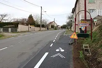 Entrée du Vernet par la RD 270 en provenance de Vichy