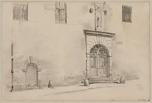 Entrée du couvent sur la rue des Fossés-Saint-Victor.