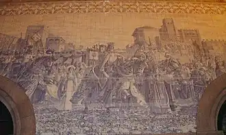 Entrée de Jean Ier à Porto, gare de São Bento (Porto).