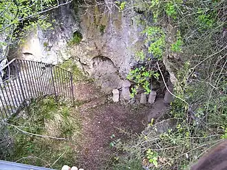 Entrée du mithraeum.