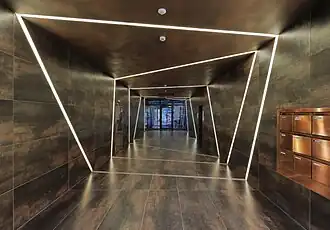 Une entrée d'immeuble, rue Sonnenstraße.