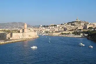 Vue depuis le fort Saint-Nicolas de Marseille.
