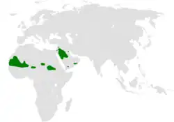 carte de répartition d'Eremalauda