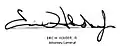 Signature de Eric Holder