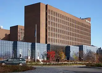 Batiment d'Ericsson rue Södertäljevägen.