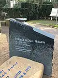 Pierre de mémoire pour France Bloch-Sérazin dans le jardin de mémoire pour les femmes au Cimetière d'Ohlsdorf, Hambourg.