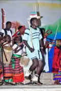 Un groupe de l'ethnie Kunama pendant une danse culturelle.