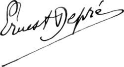 signature d'Ernest Depré