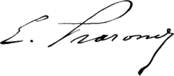signature d'Ernest Prarond