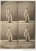 Félix Nadar, Quatre vues d'Ernestine en costume oriental, vers 1860.