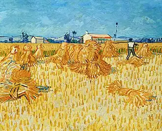 Moissons en Provence, juin 1888, environs d'Arles, huile sur toile, 50&nbsp;×&nbsp;60&nbsp;cm, Jérusalem, Musée d'Israël (F558/JH1481).