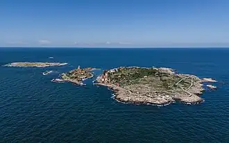 Vue aérienne d'Ertholmene.