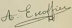 signature d'Auguste Escoffier