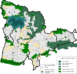 Aires protégées.Aigüestortes i Estany de Sant MauriciAlt Pirineu (nord)Cadí-Moixeró (est)