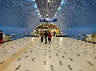 La station Ferrocarril le jour de son ouverture.