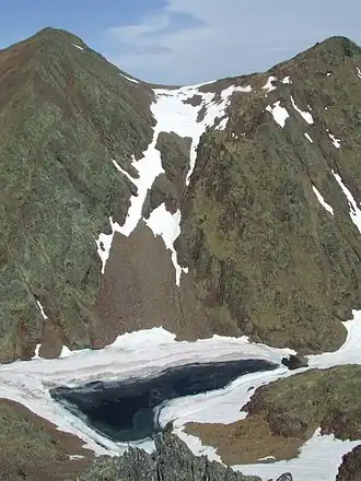 Le pic de Sanfonts et l'agulla de Baiau au-dessus de l'estany Negre.