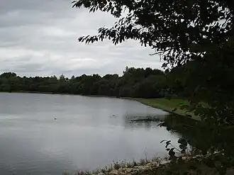 L'étang de Paintourteau vu de la rive sud.