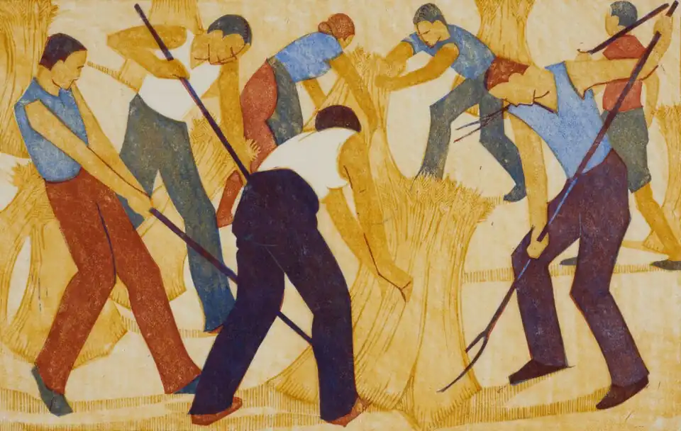 Ethel Spowers, Harvest, 1932. Donation de Rex Nan Kivell, 1953. Auckland Art Gallery.