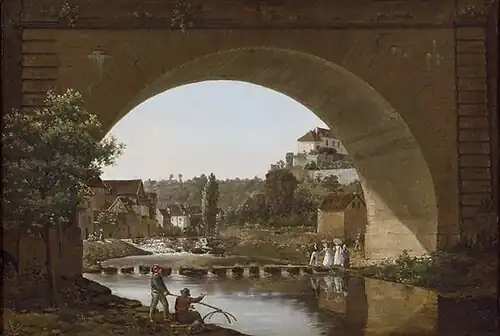 Le Pont Joly, 1823, huile sur toile. Vue semuroise, musée de Semur-en-Auxois