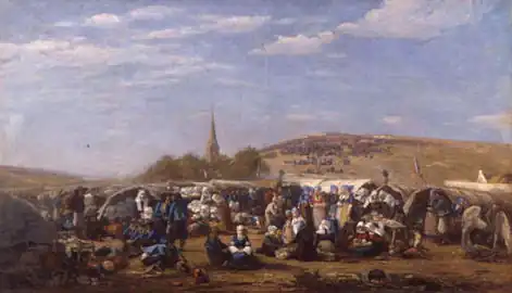 Le Pardon de Sainte-Anne-la-Paludau fond de la baie de DouarnenezEugène Boudin, 1858Le Havre, musée d'Art moderne André-Malraux