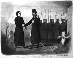 L’abbé serre la main du bourreau.