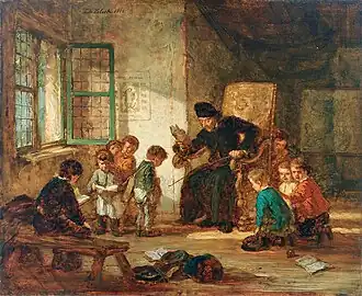 Professeur et écoliers (1866).