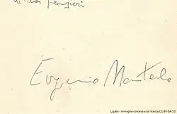 signature d'Eugenio Montale