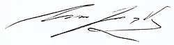 signature d'Eugenio Cruz Vargas