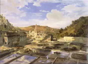 Eugenio Landesio, Patio de la Hacienda de Regla&nbsp;(es), 1857.