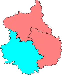 Couleurs des trois circonscriptions.