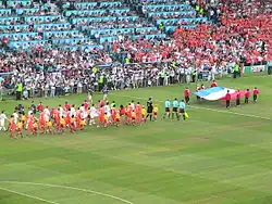 Quelques minutes avant l'affrontement des Pays-Bas.