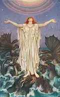 Evelyn De Morgan fut une peintre préraphaëlite et une pacifiste. S.O.S. (1914-1916).