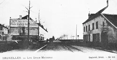 1905La chaussée de Louvain au lieu-dit Les deux maisons..