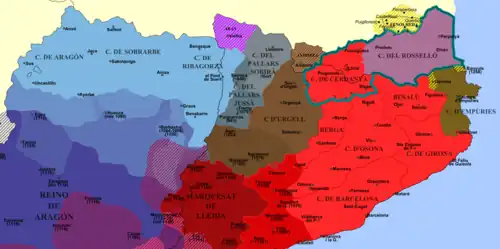 Les comtés des Pyrénées orientales aux XIe et XIIe&nbsp;siècles